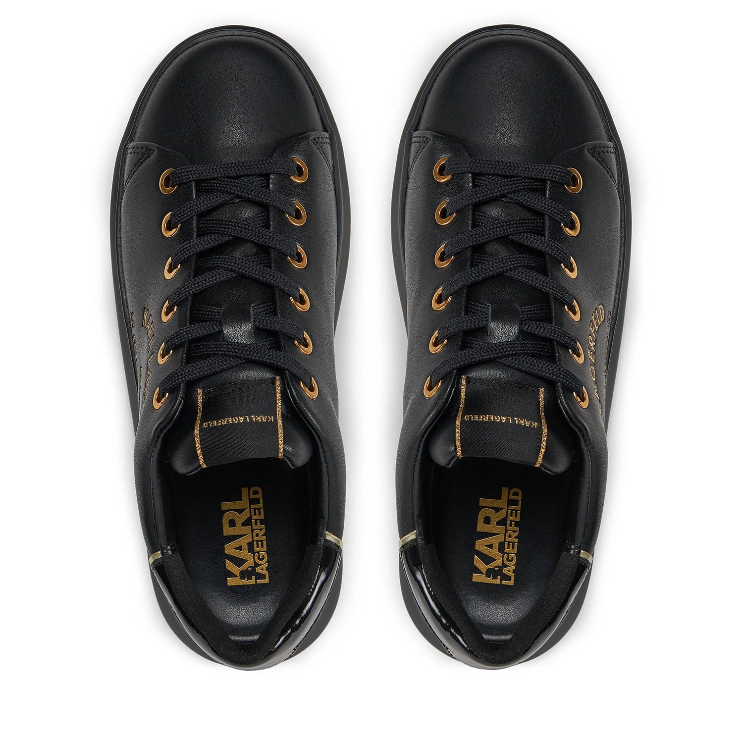 Karl Lagerfeld Sapatilhas Sneakers Shoes Kl62539f Blk Gold Preto Ouro_shot4