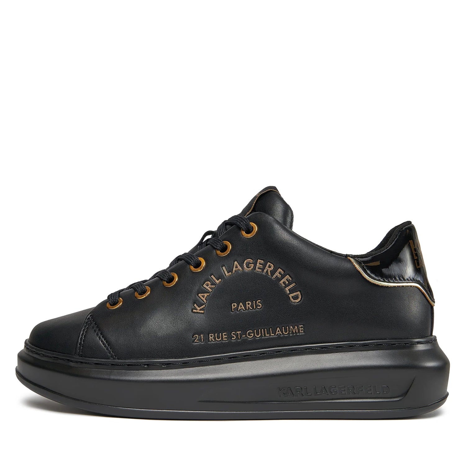 Karl Lagerfeld Sapatilhas Sneakers Shoes Kl62539f Blk Gold Preto Ouro_shot5