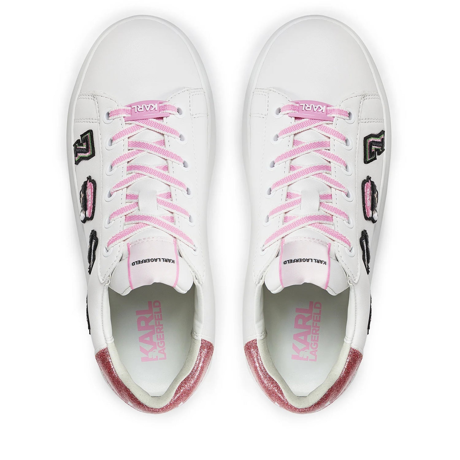 Karl Lagerfeld Sapatilhas Sneakers Shoes Kl62574 Whi Pink Branco Rosa_shot4