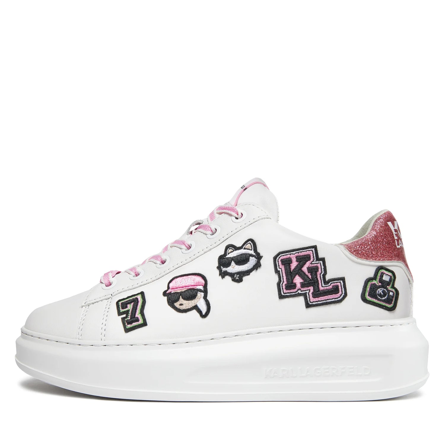 Karl Lagerfeld Sapatilhas Sneakers Shoes Kl62574 Whi Pink Branco Rosa_shot5