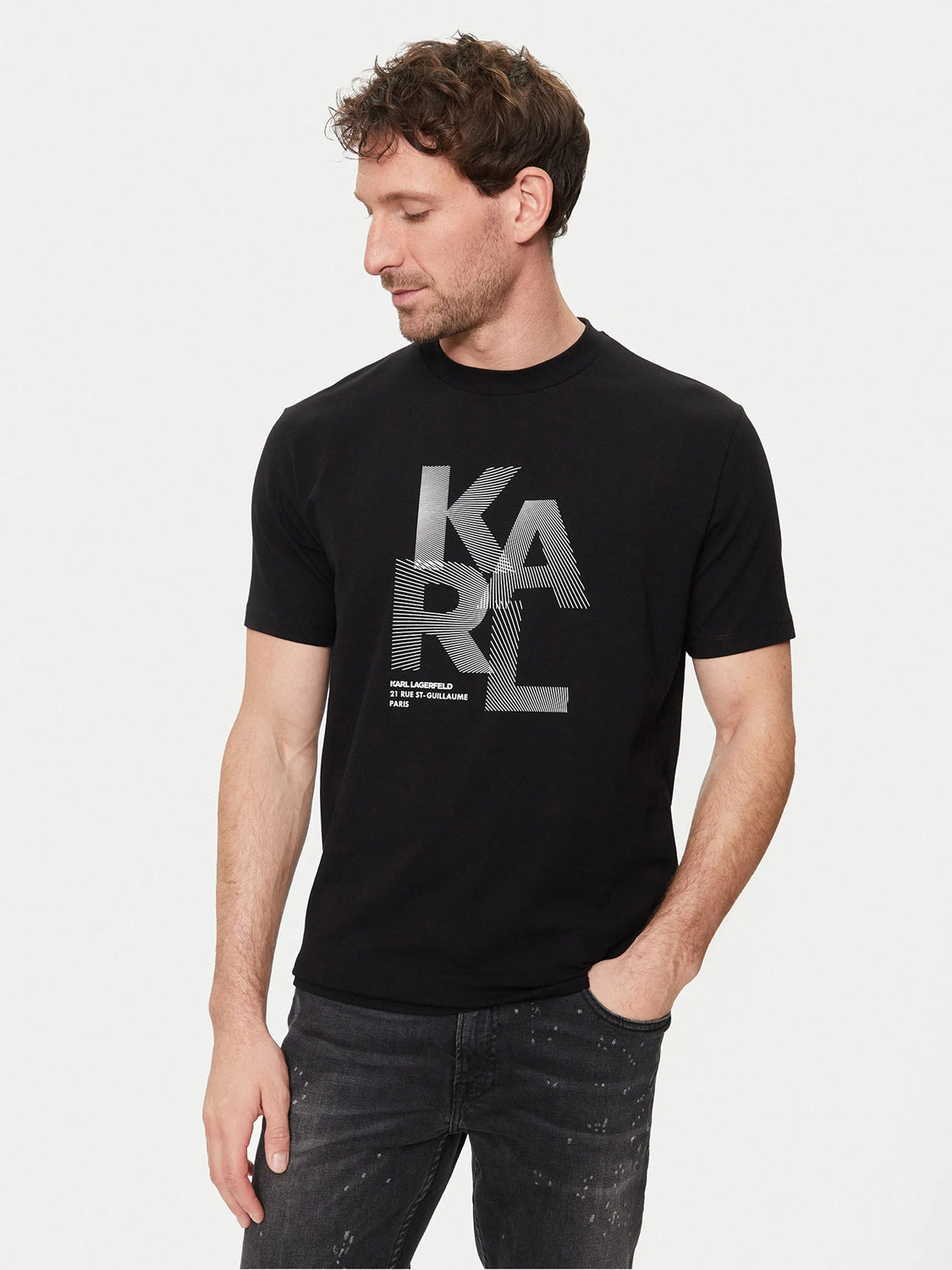 Karl Lagerfeld T Shirt Kl755037 Black Preto_shot3