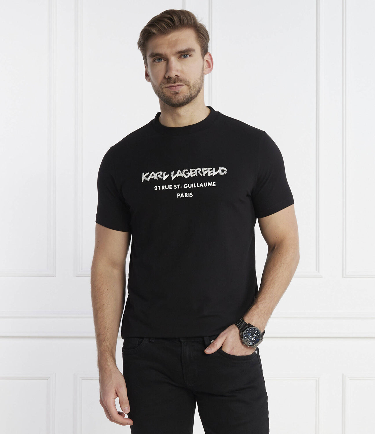 Karl Lagerfeld T Shirt Kl755040 Black Preto_shot5