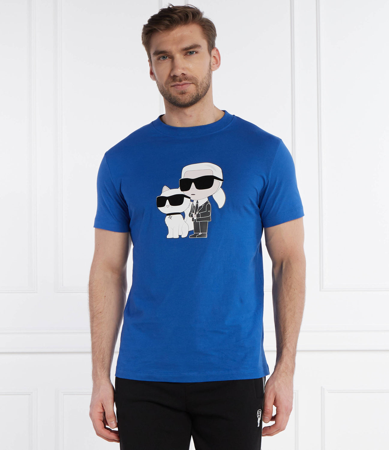 Karl Lagerfeld T Shirt Kl755061 Royal Blue Azul Royal_shot5