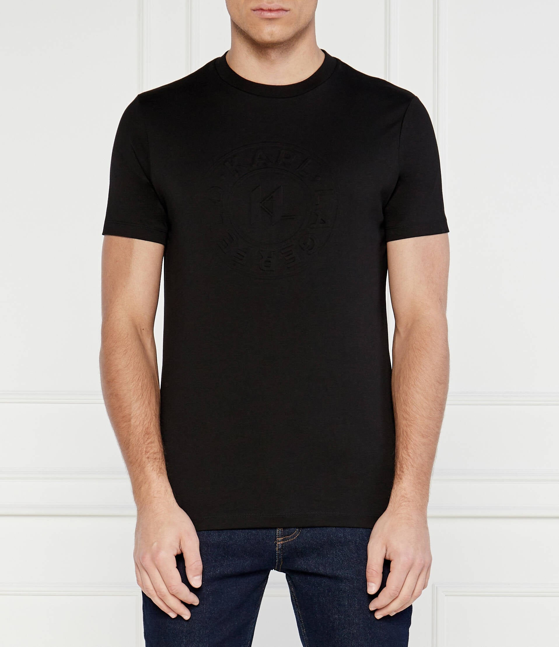 Karl Lagerfeld T Shirt Kl755401 Black.logo Preto_shot3