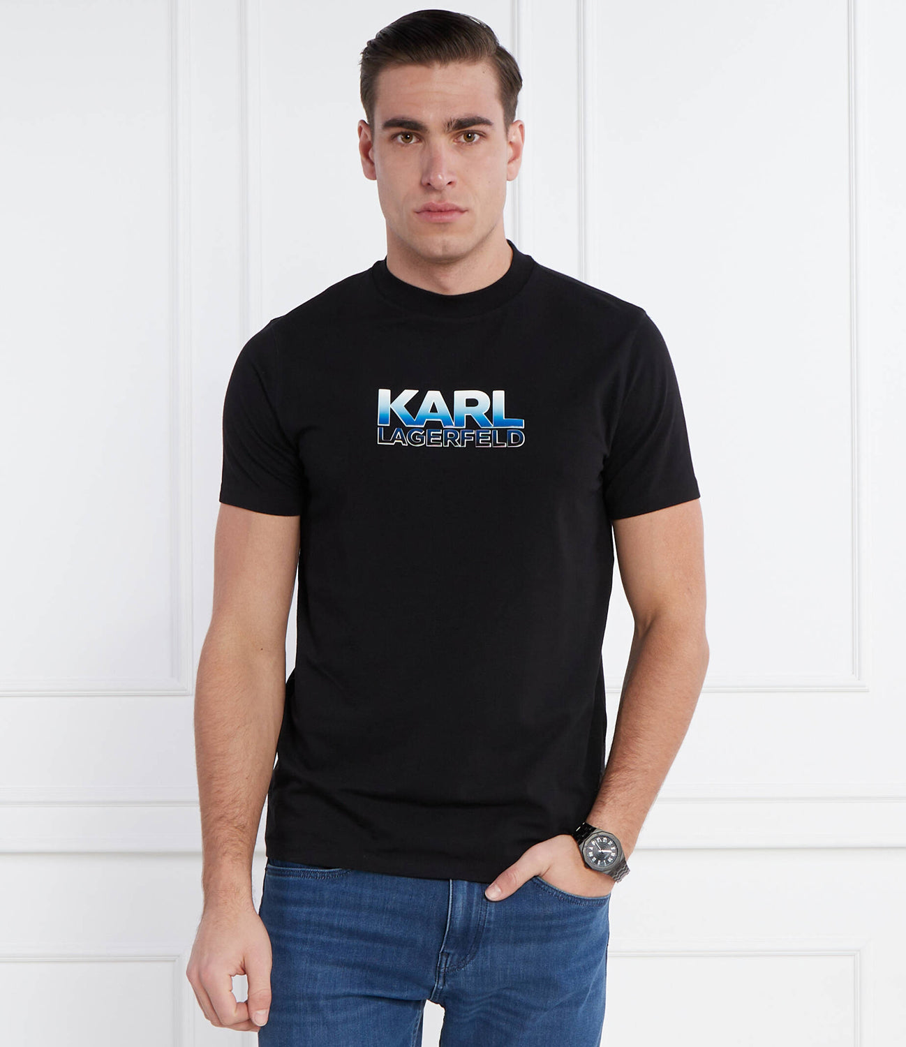 Karl Lagerfeld T Shirt Kl755402 Black Preto_shot4