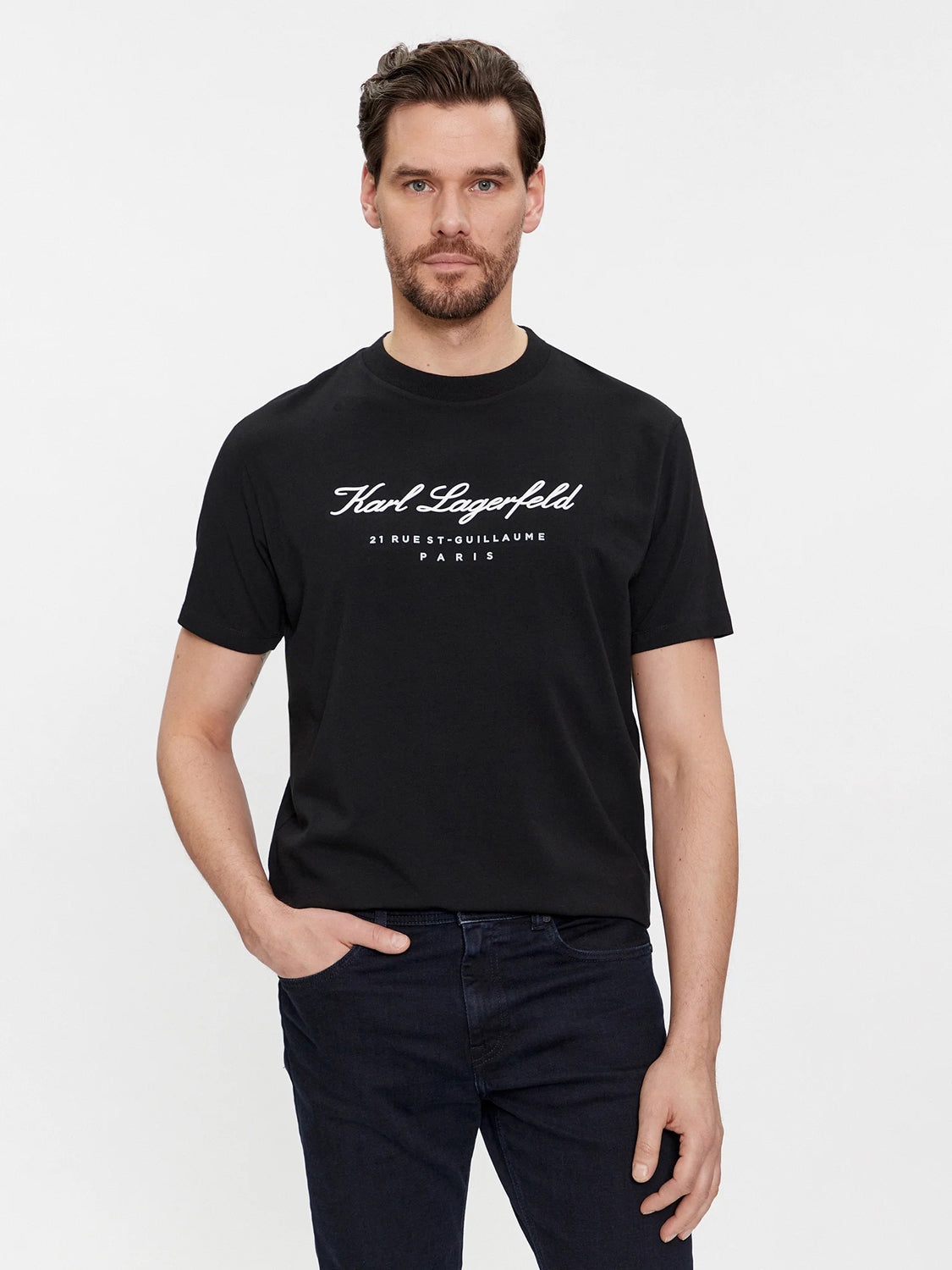 Karl Lagerfeld T Shirt Kl755403 Black Preto_shot4