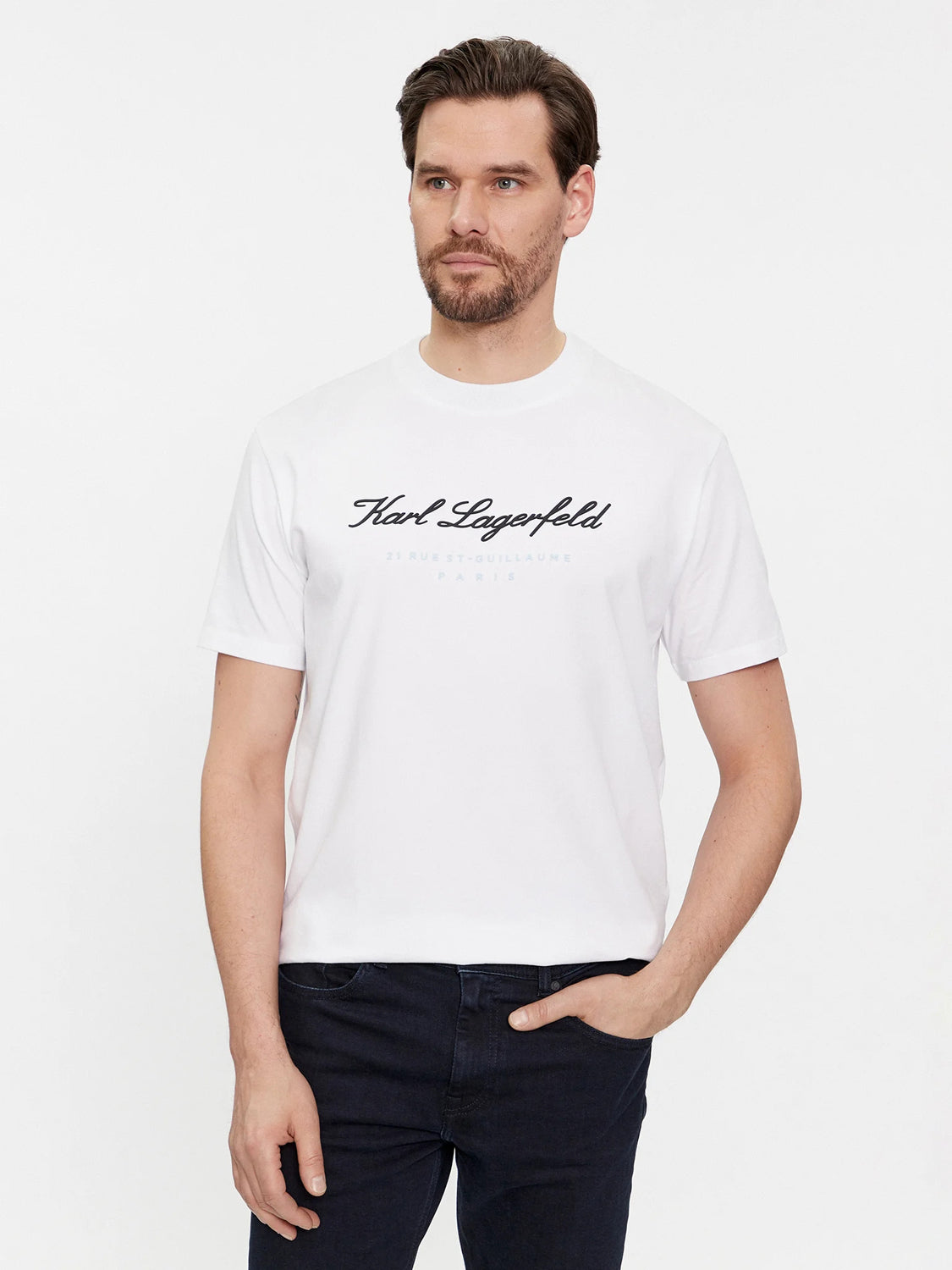 Karl Lagerfeld T Shirt Kl755403 White Branco_shot4