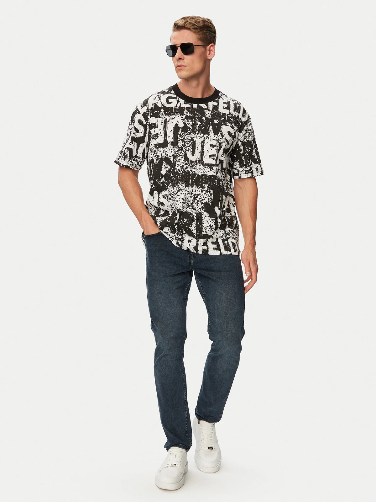 Karl Lagerfeld T Shirt Klb3m17033 Black.logo Preto_shot1