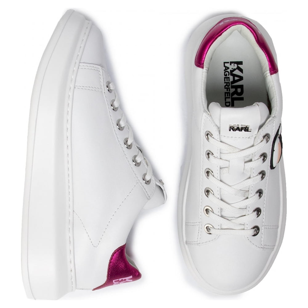 Karl Lagerfield Sapatilhas Sneakers Shoes 62530 Whi Pink Branco Rosa6