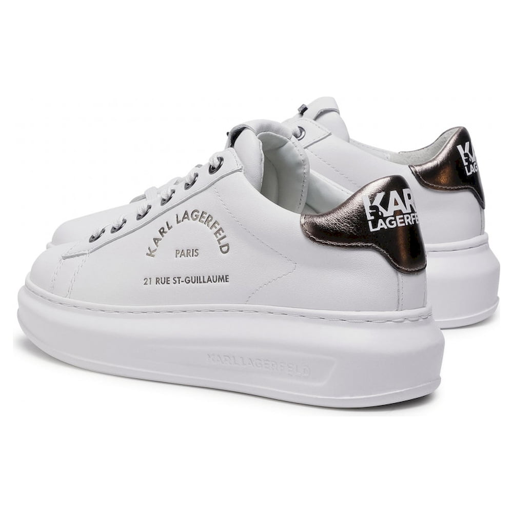 Karl Lagerfield Sapatilhas Sneakers Shoes 62538 Whi Silver Branco Prateado2