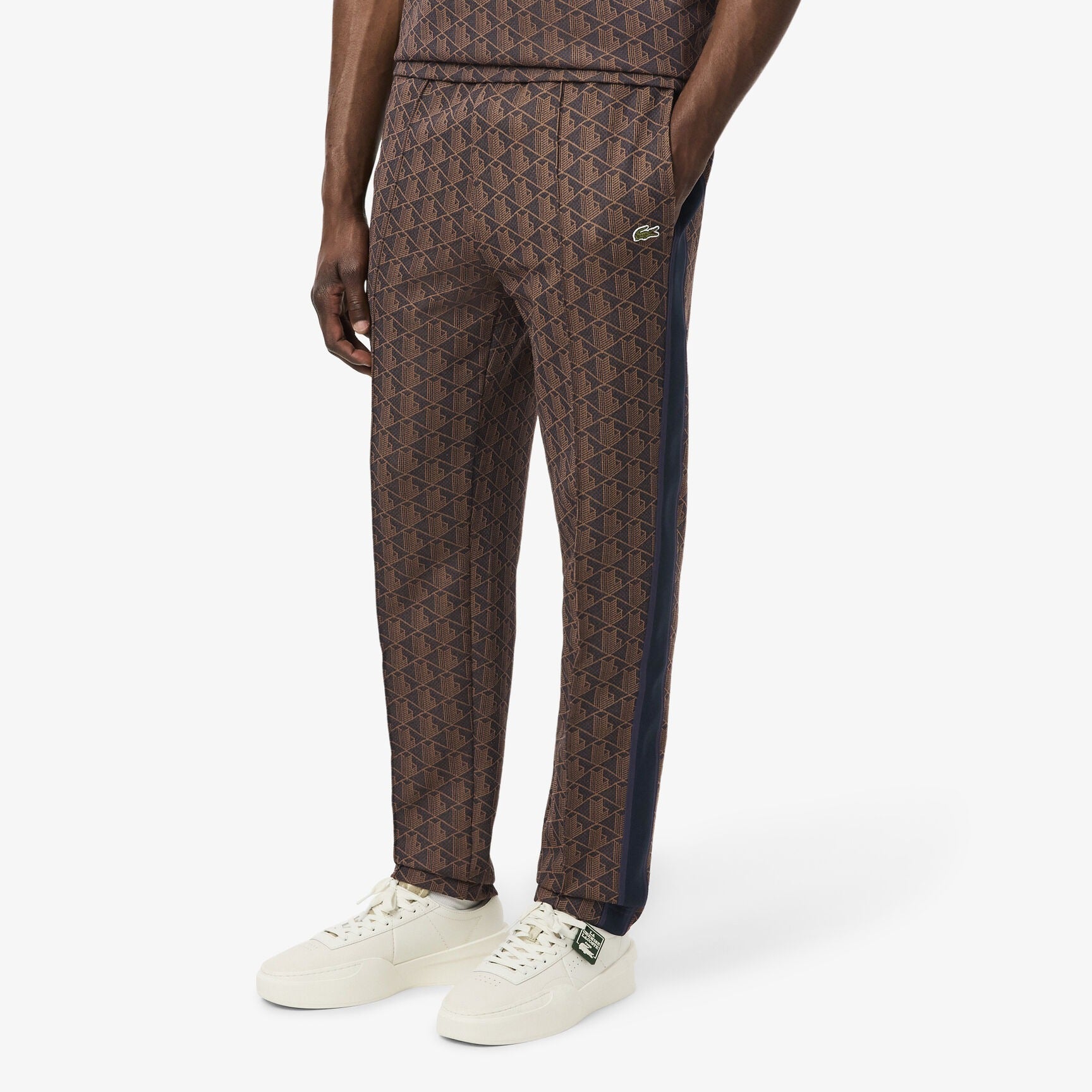 Lacoste Calcas Training Pants Xh1440 Brown Castanho_shot2