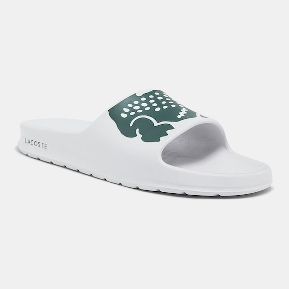 Lacoste Chinelos Slippers Croco 2.0 White Branco Shot2