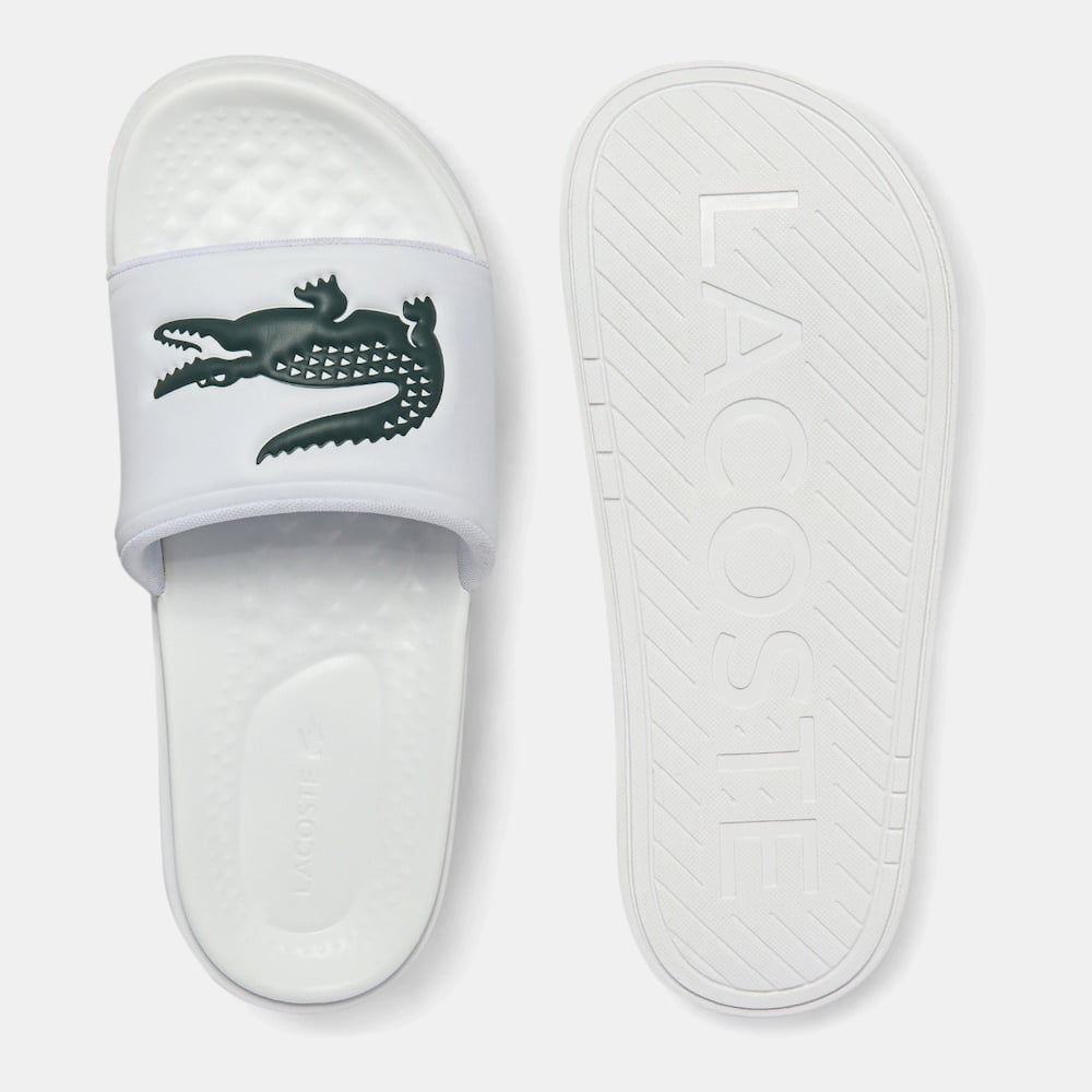 Lacoste Chinelos Slippers Croco Dualiste Whi Green Branco Verde Shot4