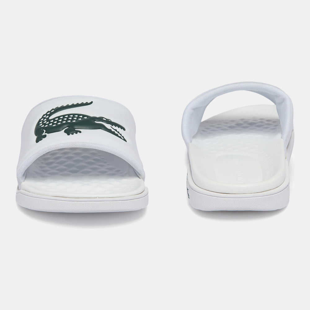 Lacoste Chinelos Slippers Croco Dualiste Whi Green Branco Verde Shot5