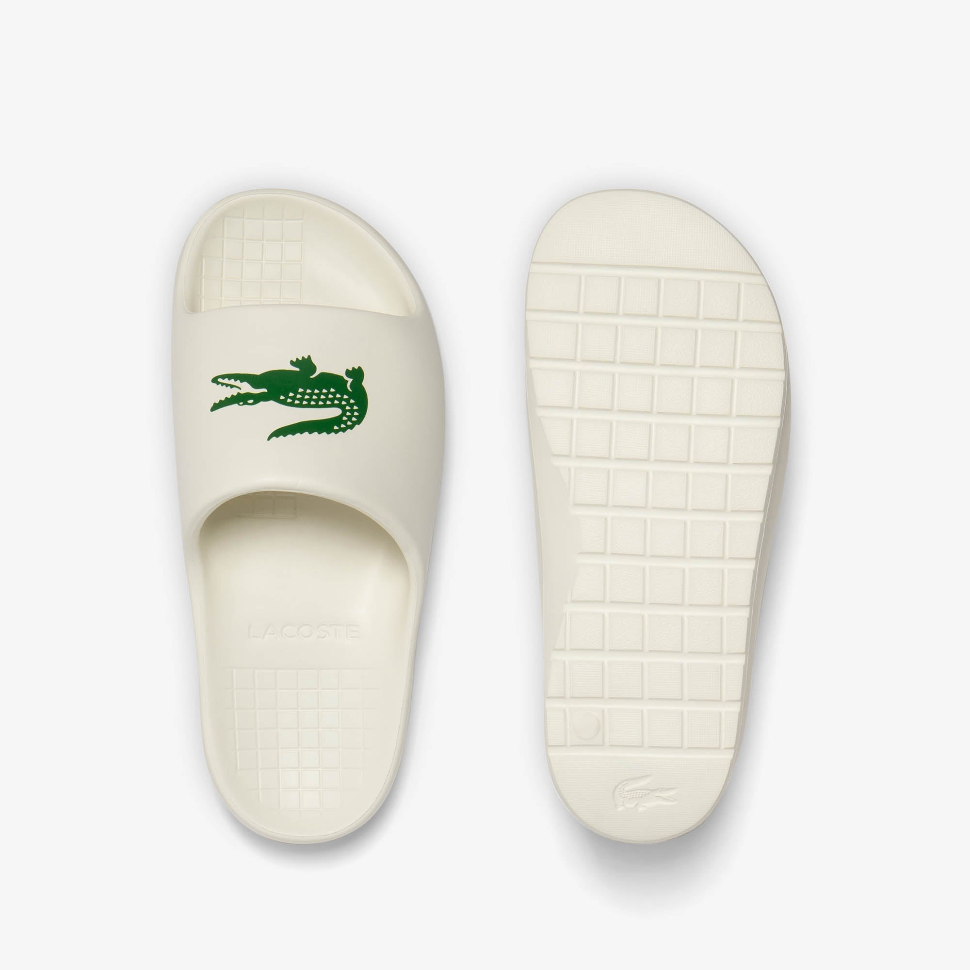 Chinelos Lacoste Branco E Verde Serve