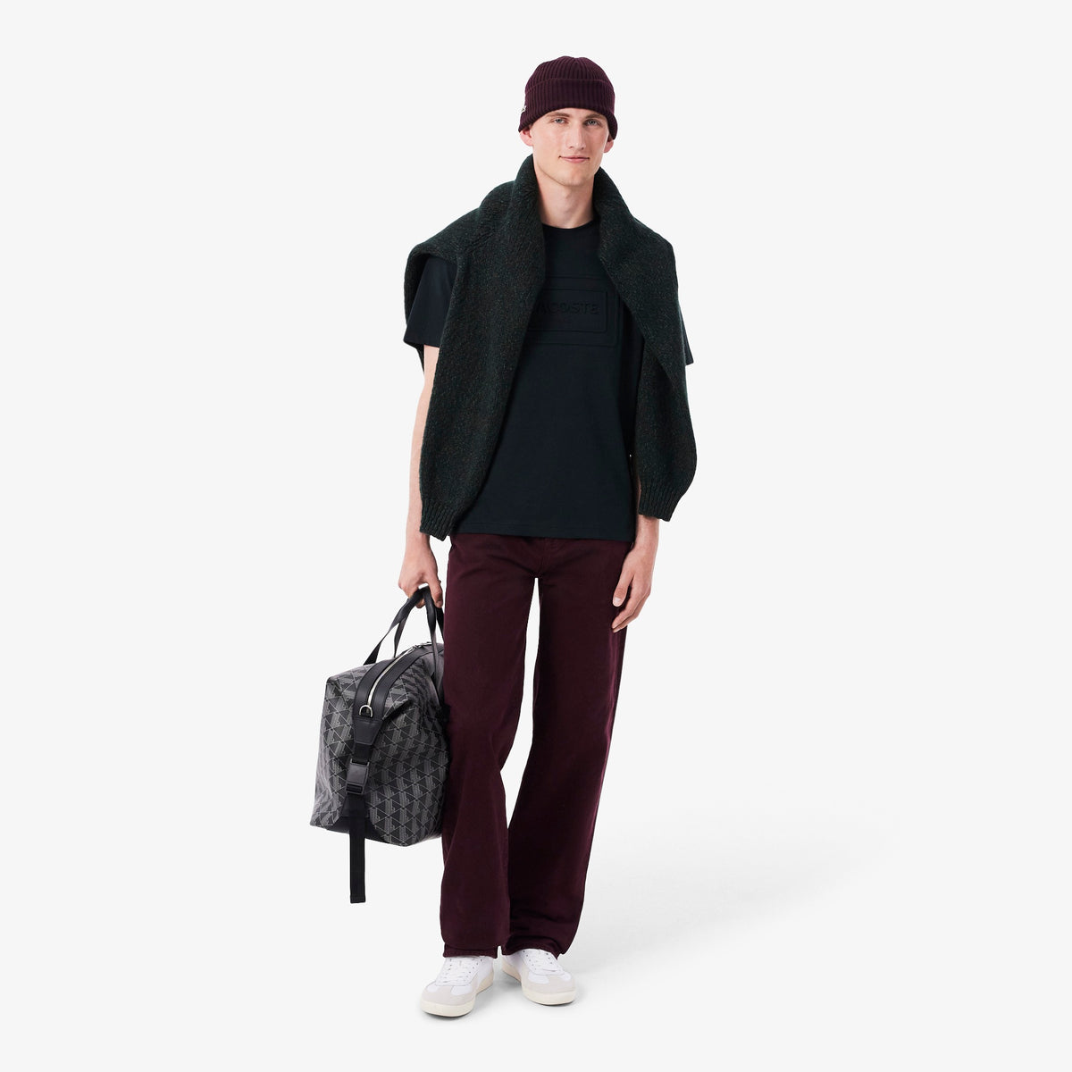 Lacoste Gorro Hat Rb0001 Brown Castanho_shot3