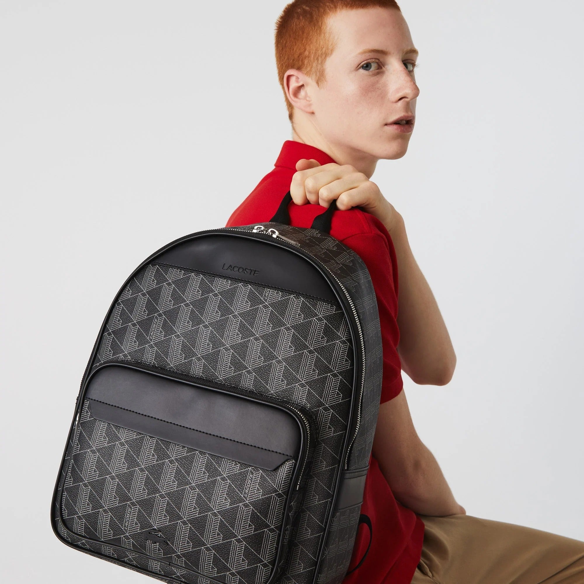 Lacoste Mochila Backpack Nh3649lx Black.logo Preto_shot2