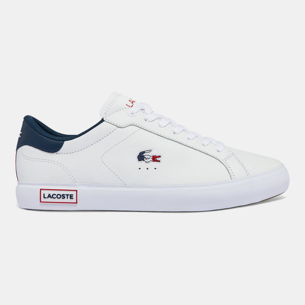 Lacoste Sapatilhas Sneakers Shoes Powercourt43sm Whi Nvy Re Branco Navy Vermelho Shot1