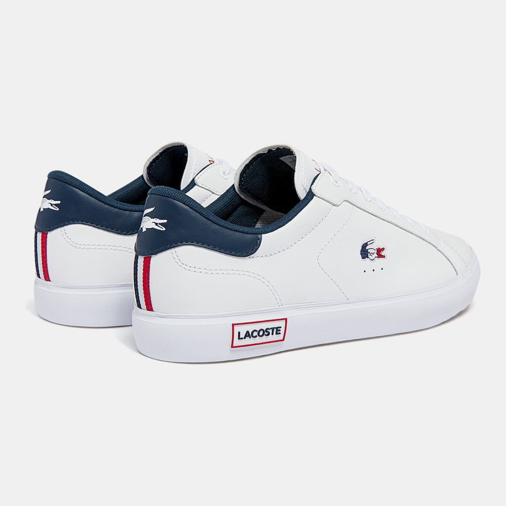 Lacoste Sapatilhas Sneakers Shoes Powercourt43sm Whi Nvy Re Branco Navy Vermelho Shot4