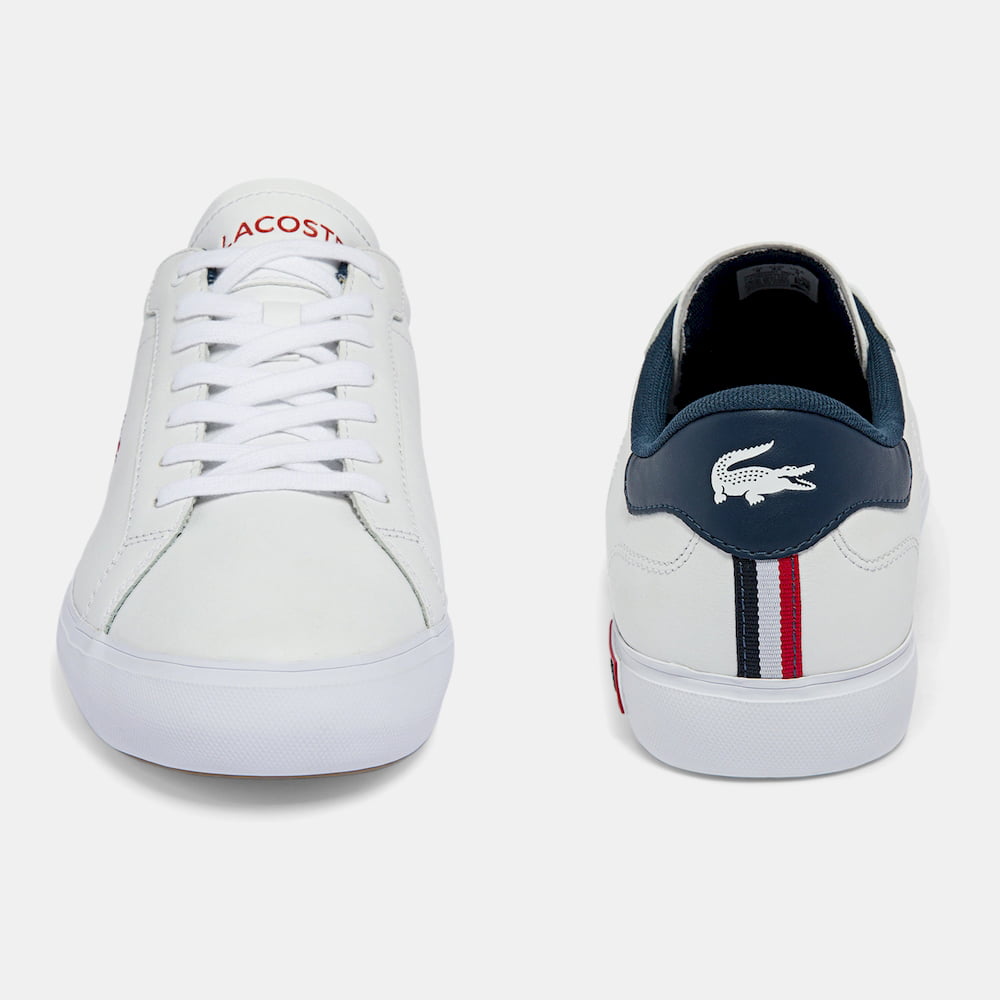 Lacoste Sapatilhas Sneakers Shoes Powercourt43sm Whi Nvy Re Branco Navy Vermelho Shot7