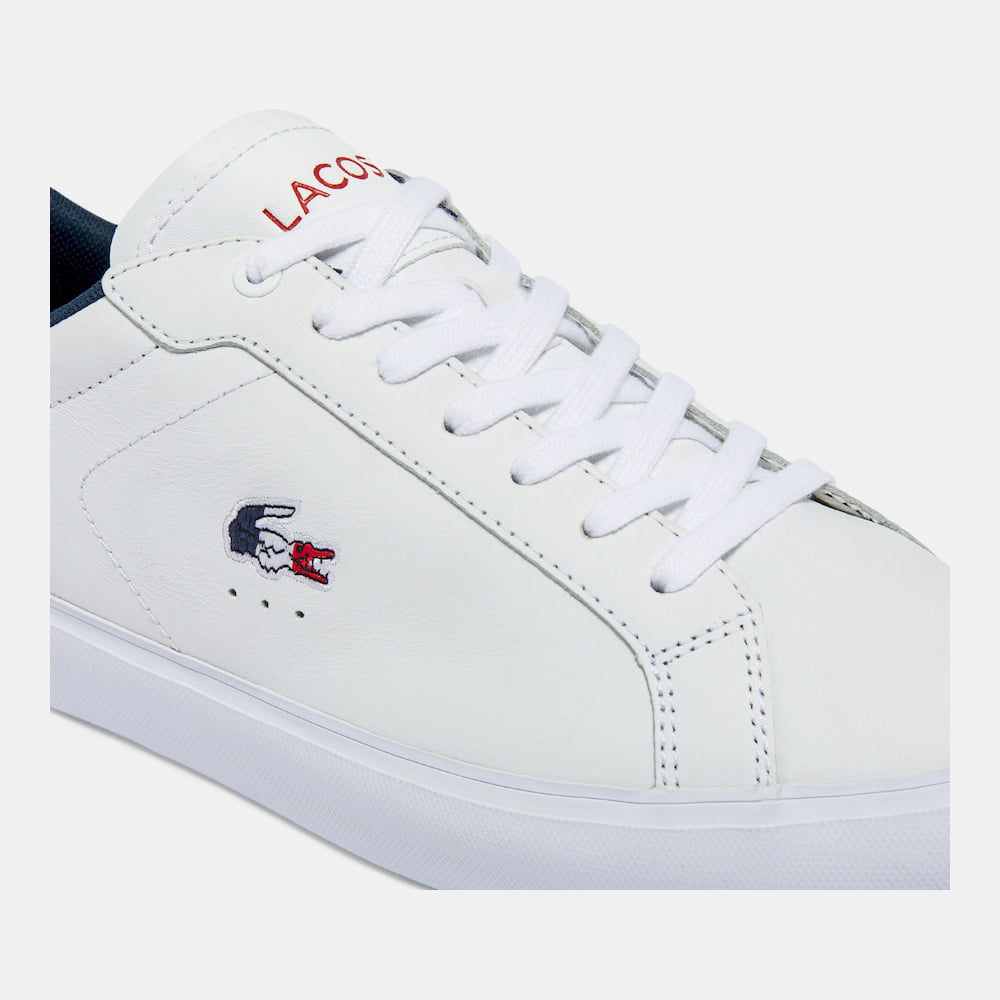 Lacoste Sapatilhas Sneakers Shoes Powercourt43sm Whi Nvy Re Branco Navy Vermelho Shot8