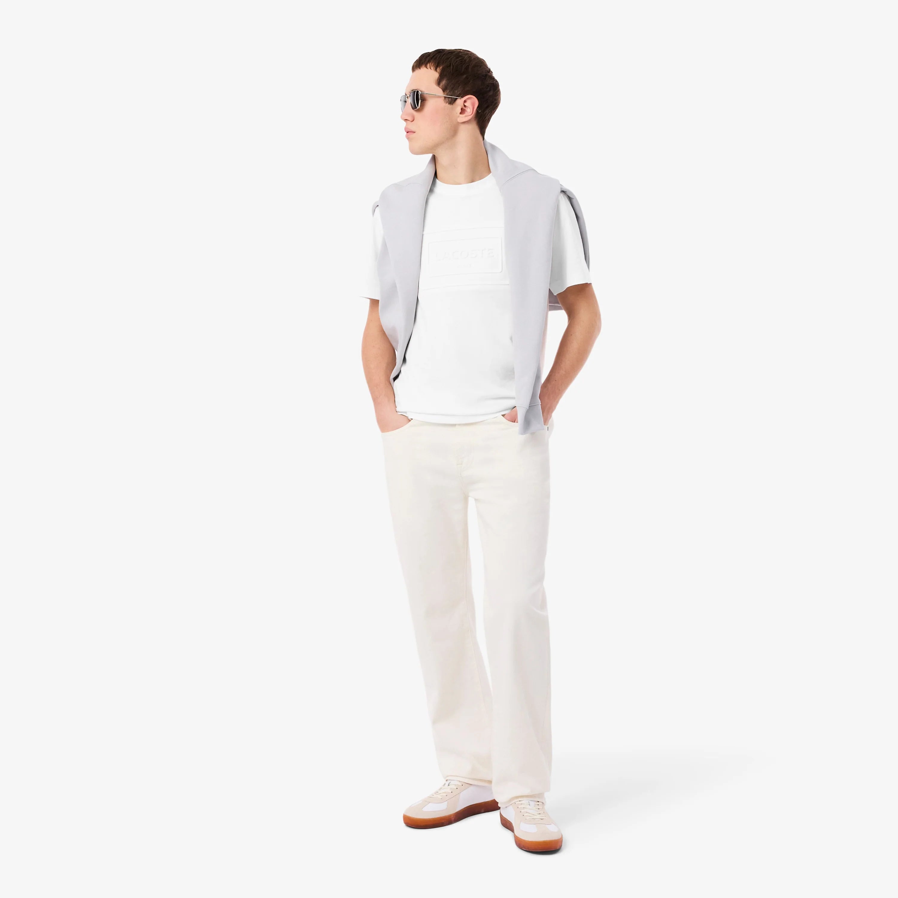 Lacoste T Shirt Th0794 White Branco_shot1