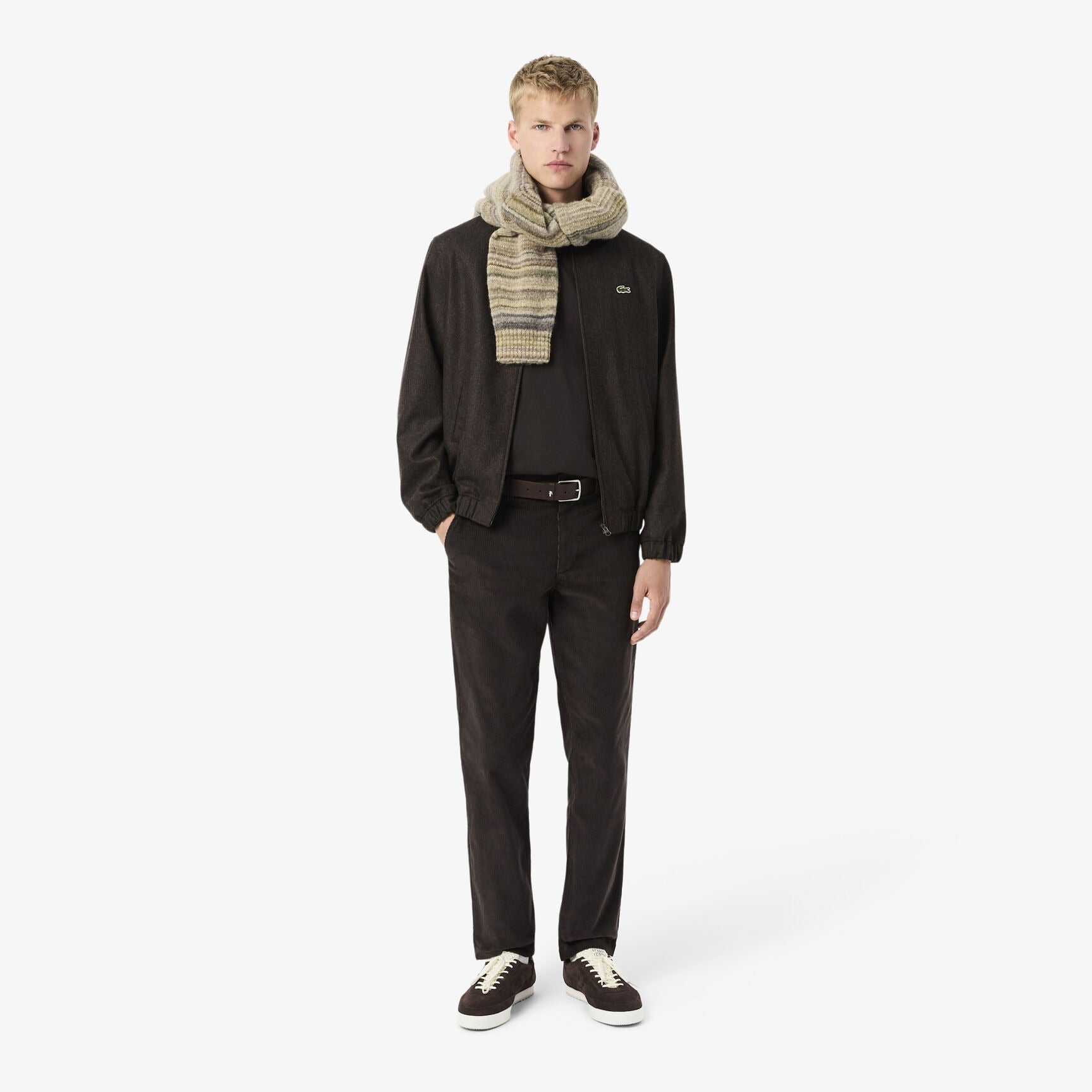 Lacoste T Shirt Th2038 Brown Castanho_shot4