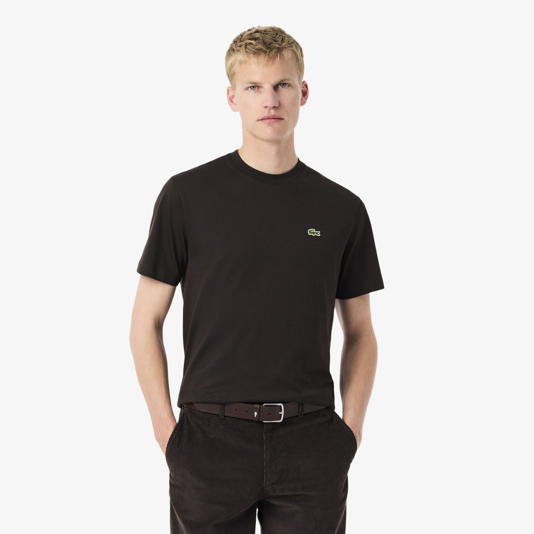 Lacoste T Shirt Th2038 Brown Castanho_shot5