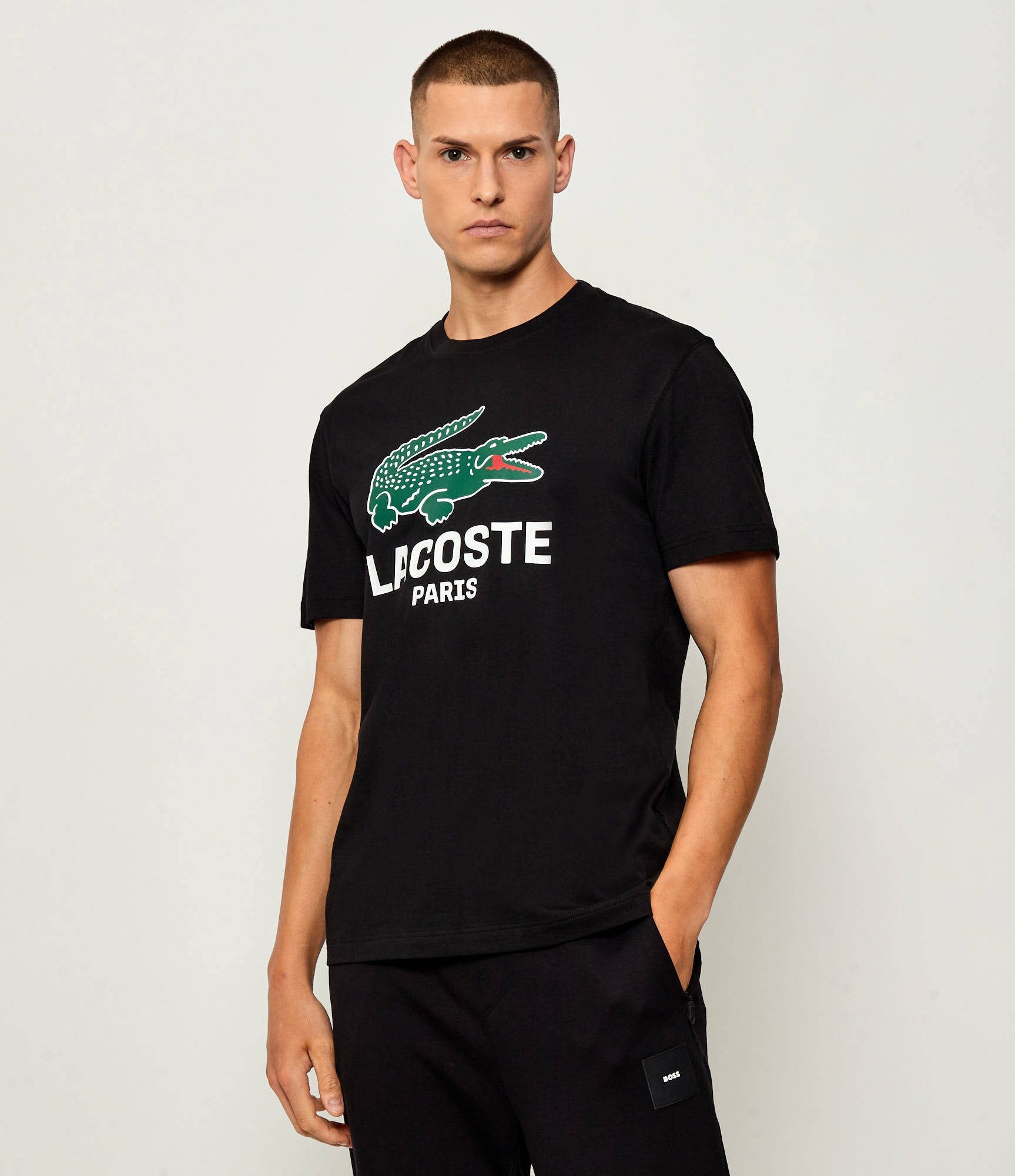 Lacoste T Shirt Th5634 Black Preto_shot1