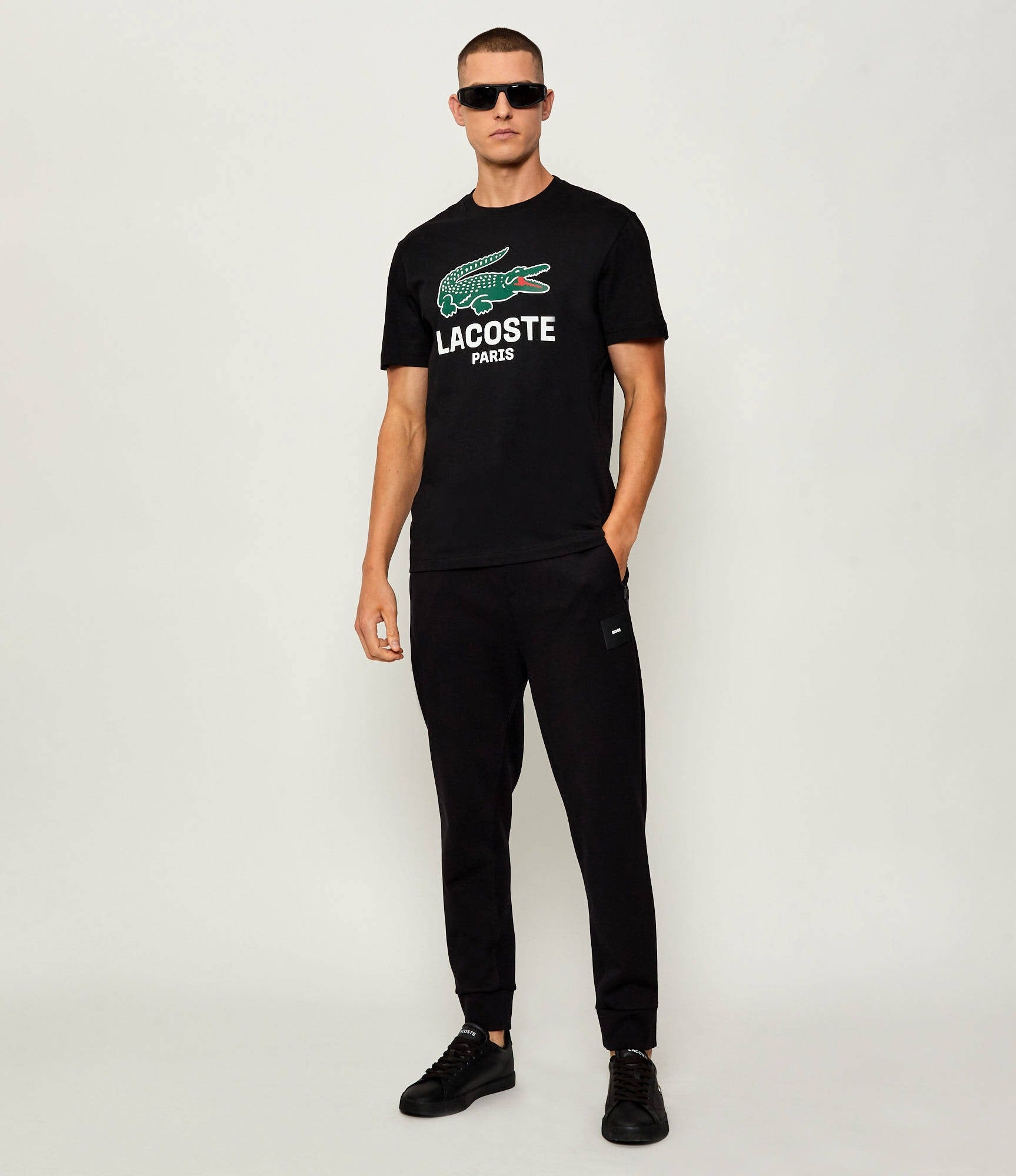 Lacoste T Shirt Th5634 Black Preto_shot2
