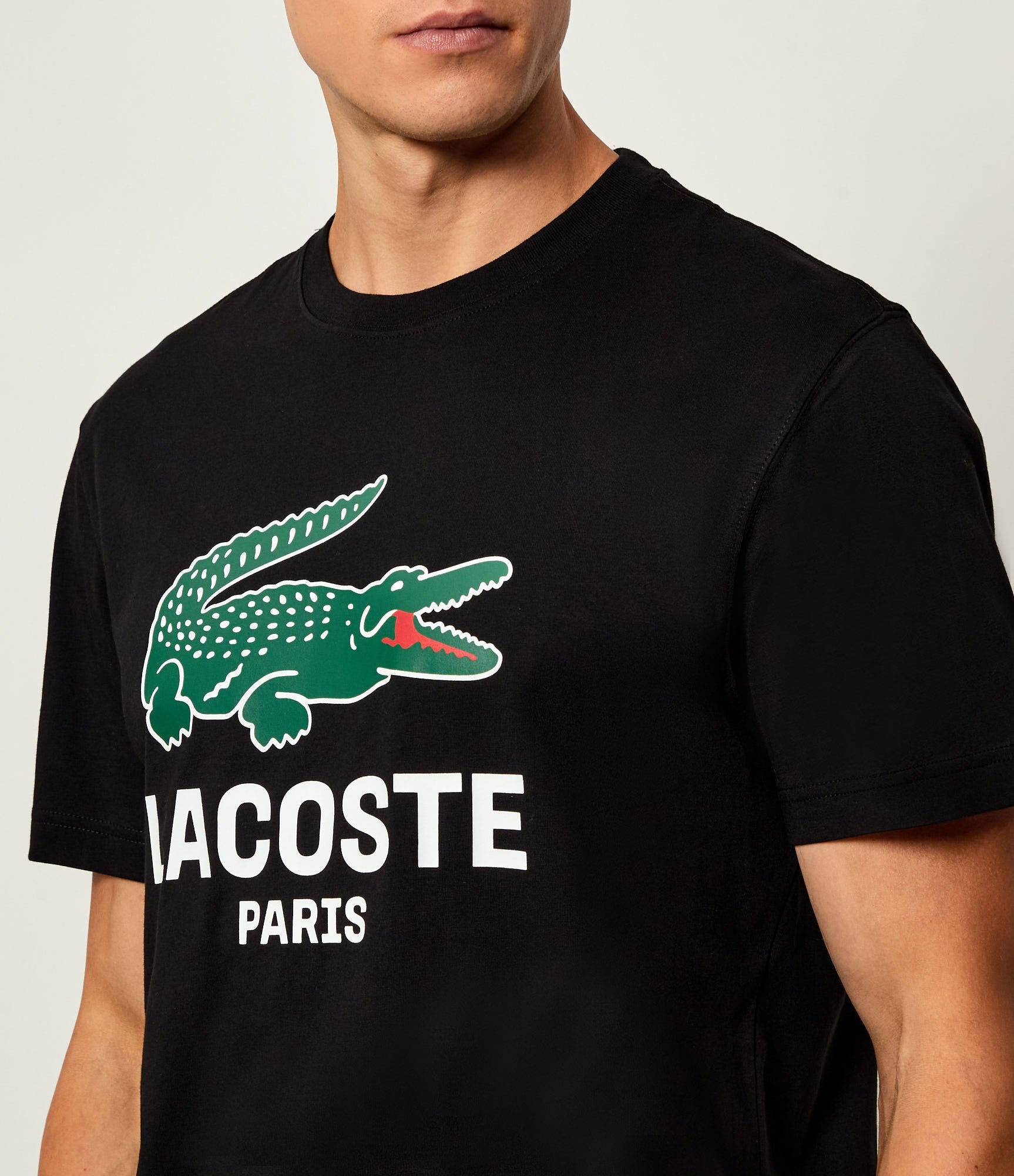 Lacoste T Shirt Th5634 Black Preto_shot4