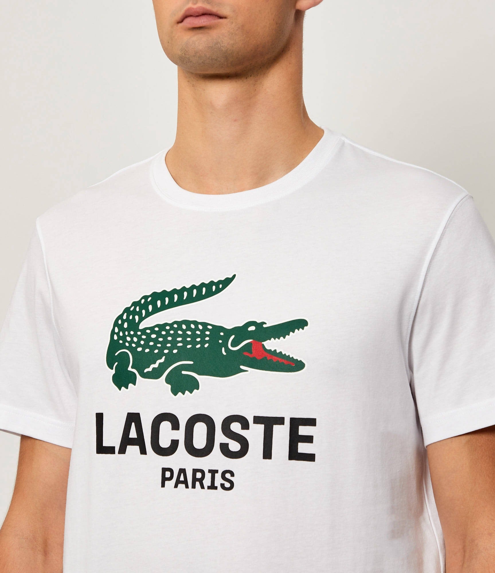 Lacoste T Shirt Th5634 White Branco_shot4