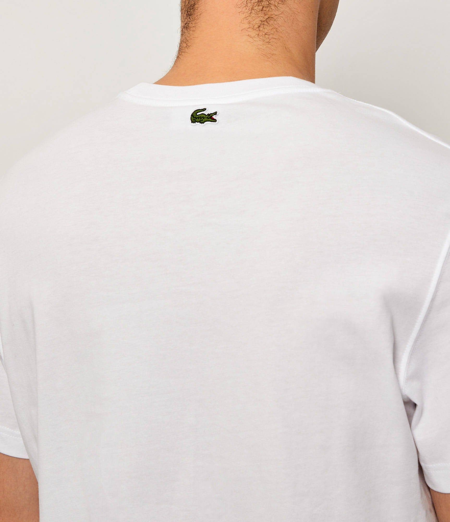 Lacoste T Shirt Th5634 White Branco_shot5