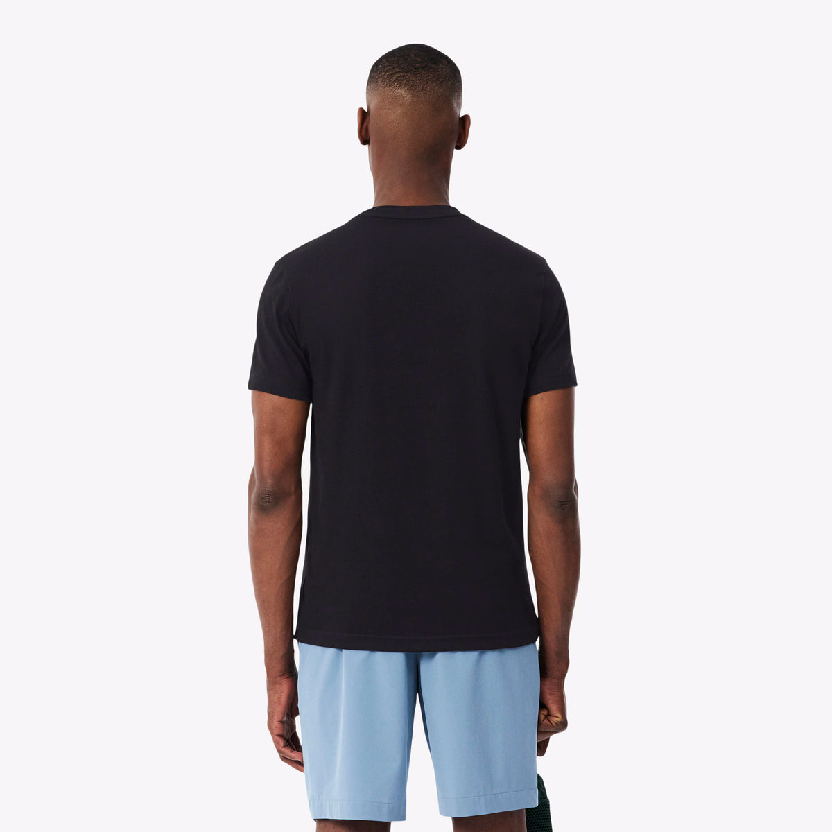 Lacoste T Shirt Th6682 Blk White Preto Branco_shot3
