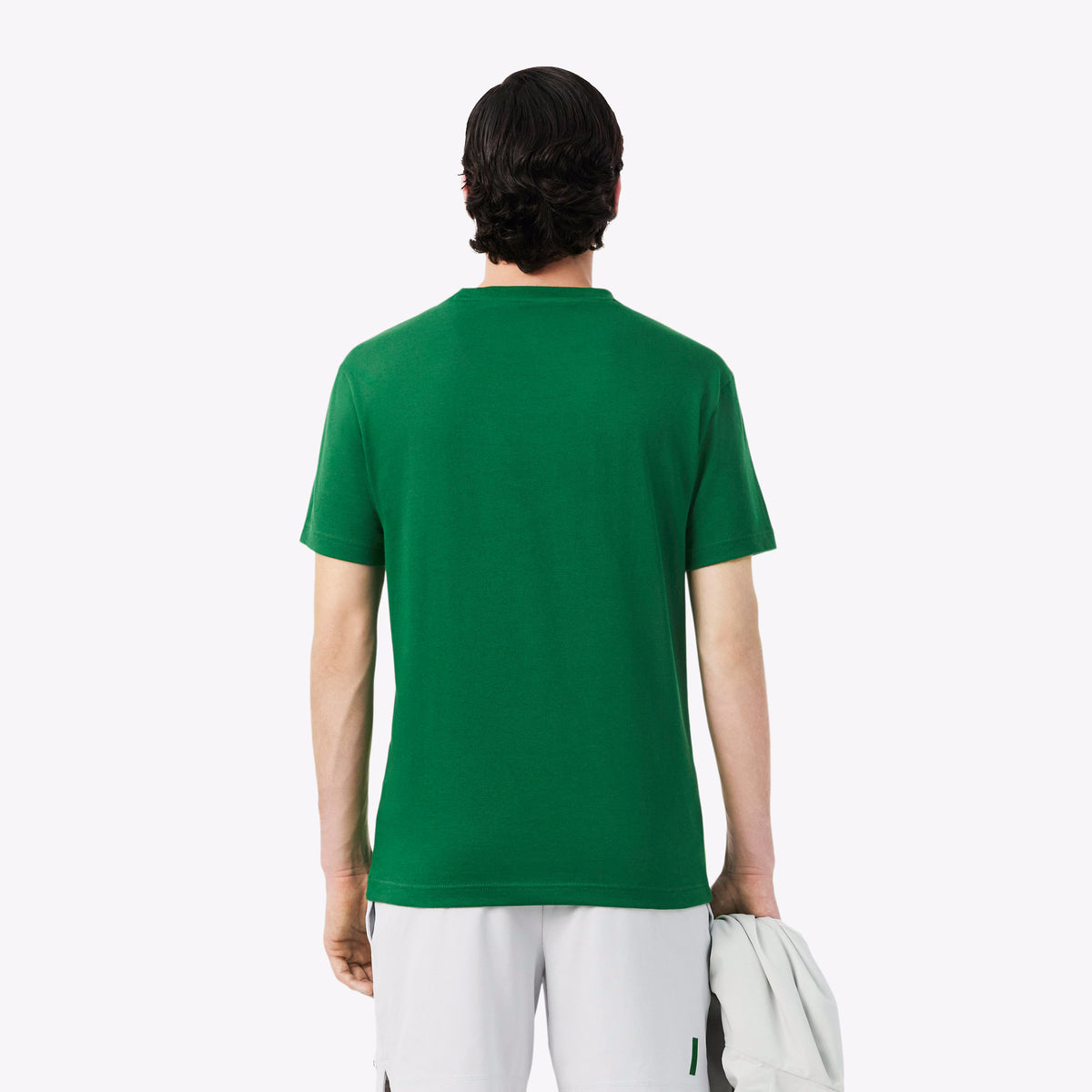 Lacoste T Shirt Th6682 Green Blk Verde Preto_shot3
