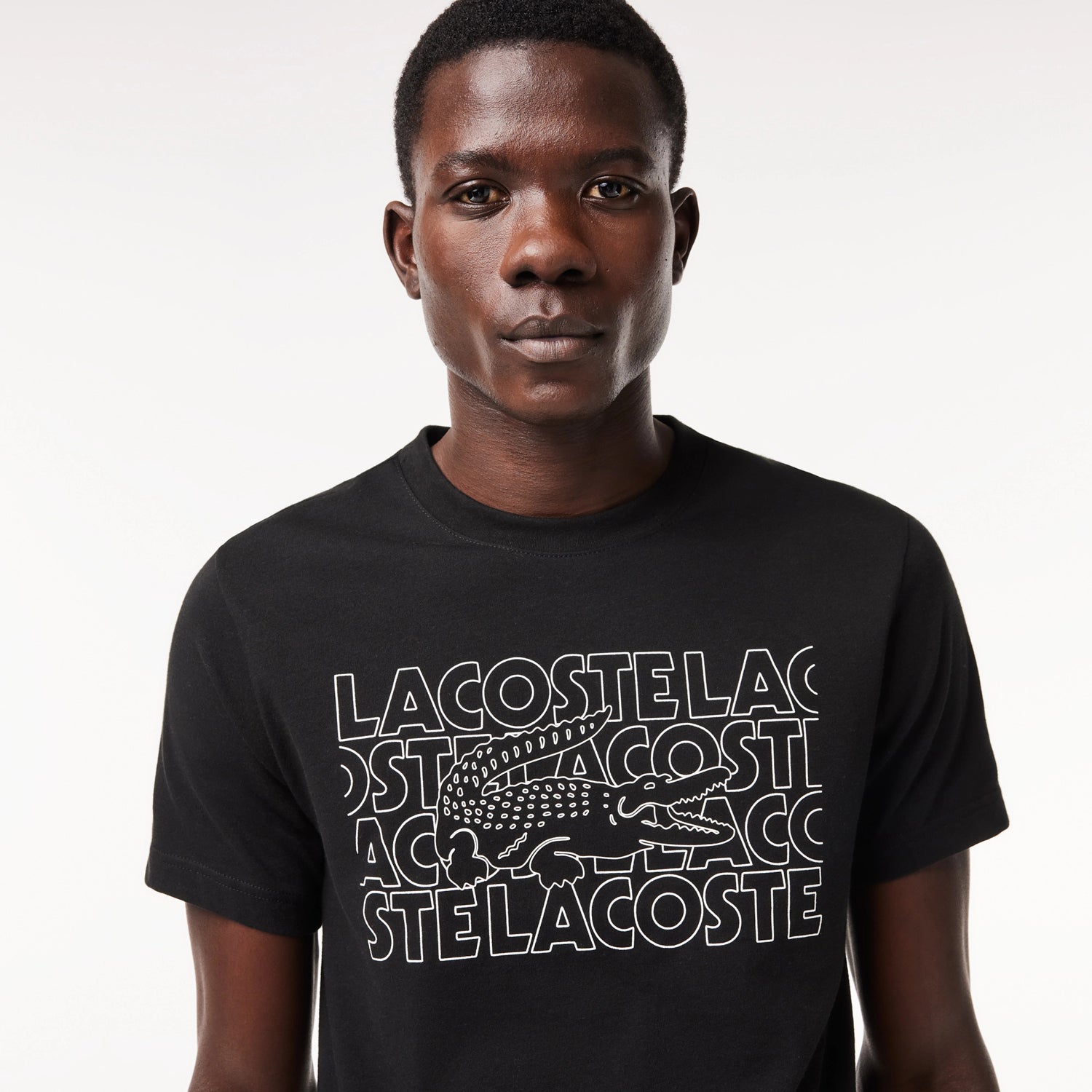 Lacoste T Shirt Th7505 Black Preto_shot2