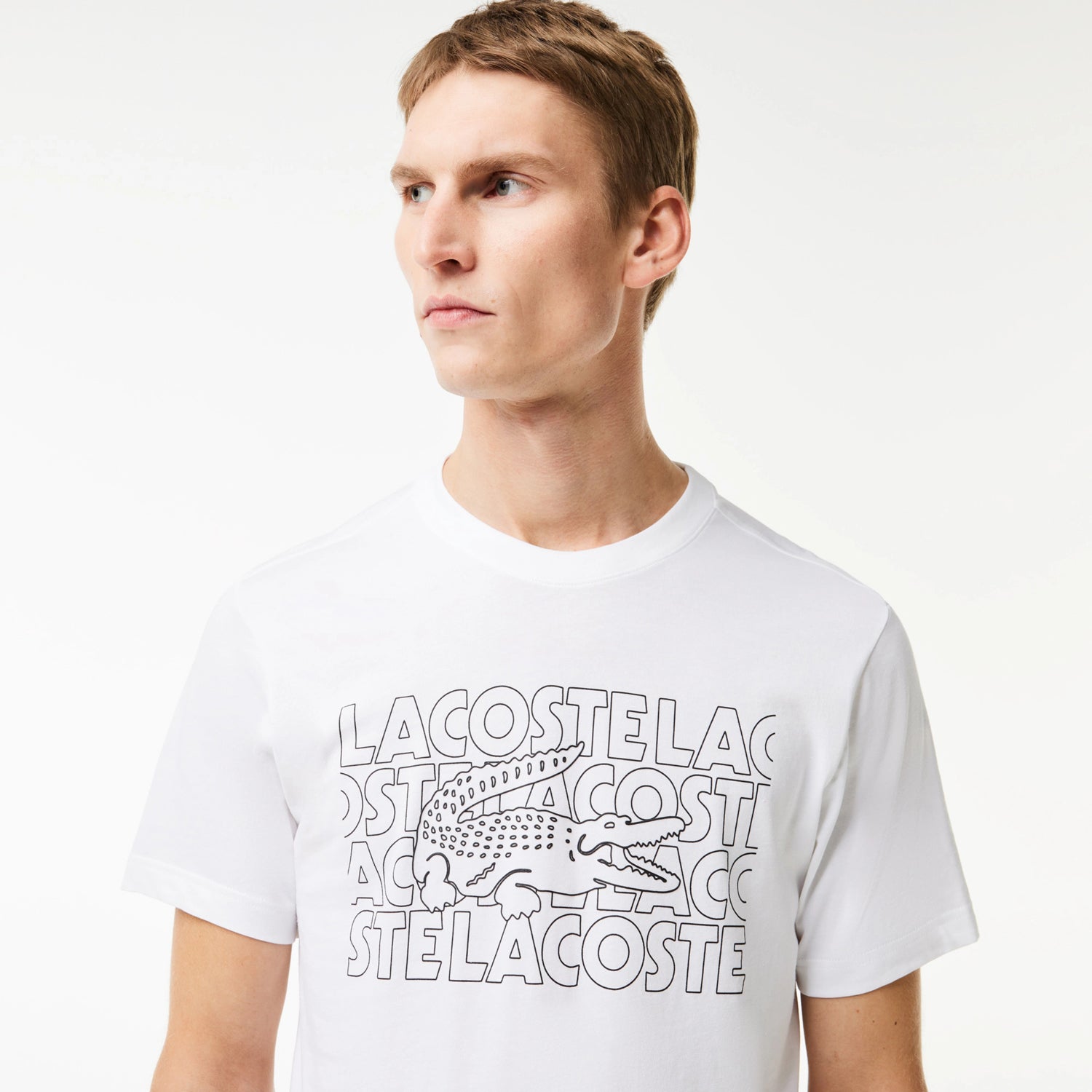 Lacoste T Shirt Th7505 White Branco_shot2