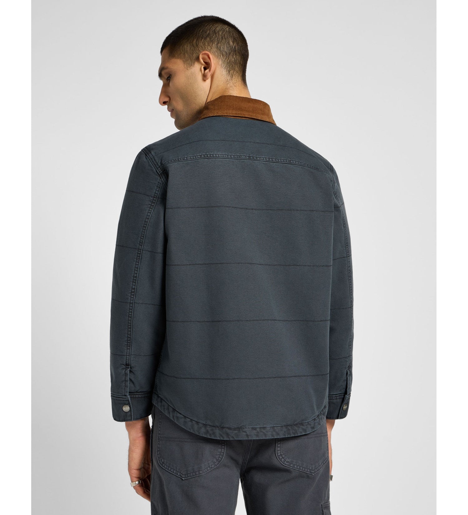 Lee Blusao Jackets E Jacket Quilt Dk.grey Cinza Escuro_shot2