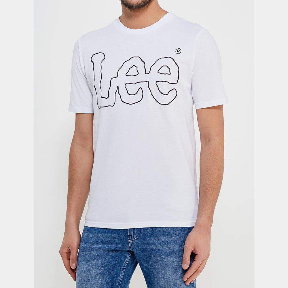 Lee T Shirt El62oa White Branco Shot6