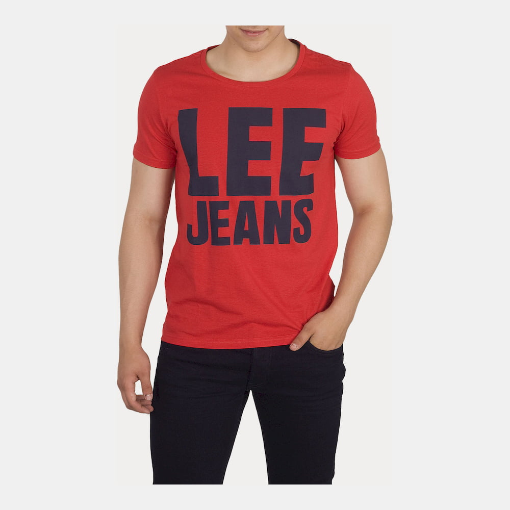 Lee T Shirt El65rbc Red Vermelho Shot6