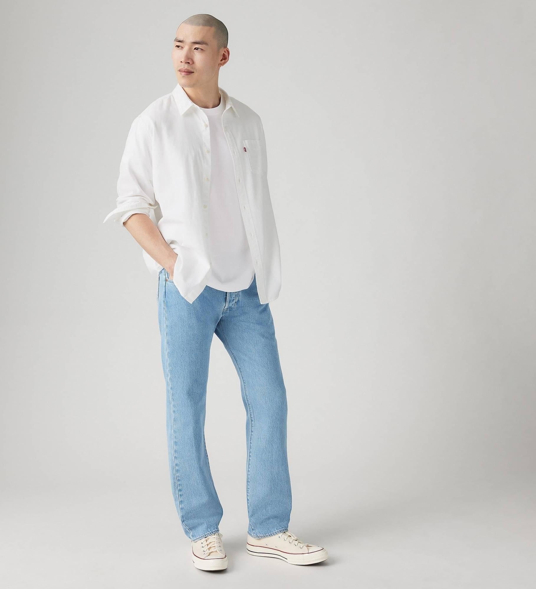 Levis Calcas Trousers 00501 3708 Light Wash Light Wash_shot1