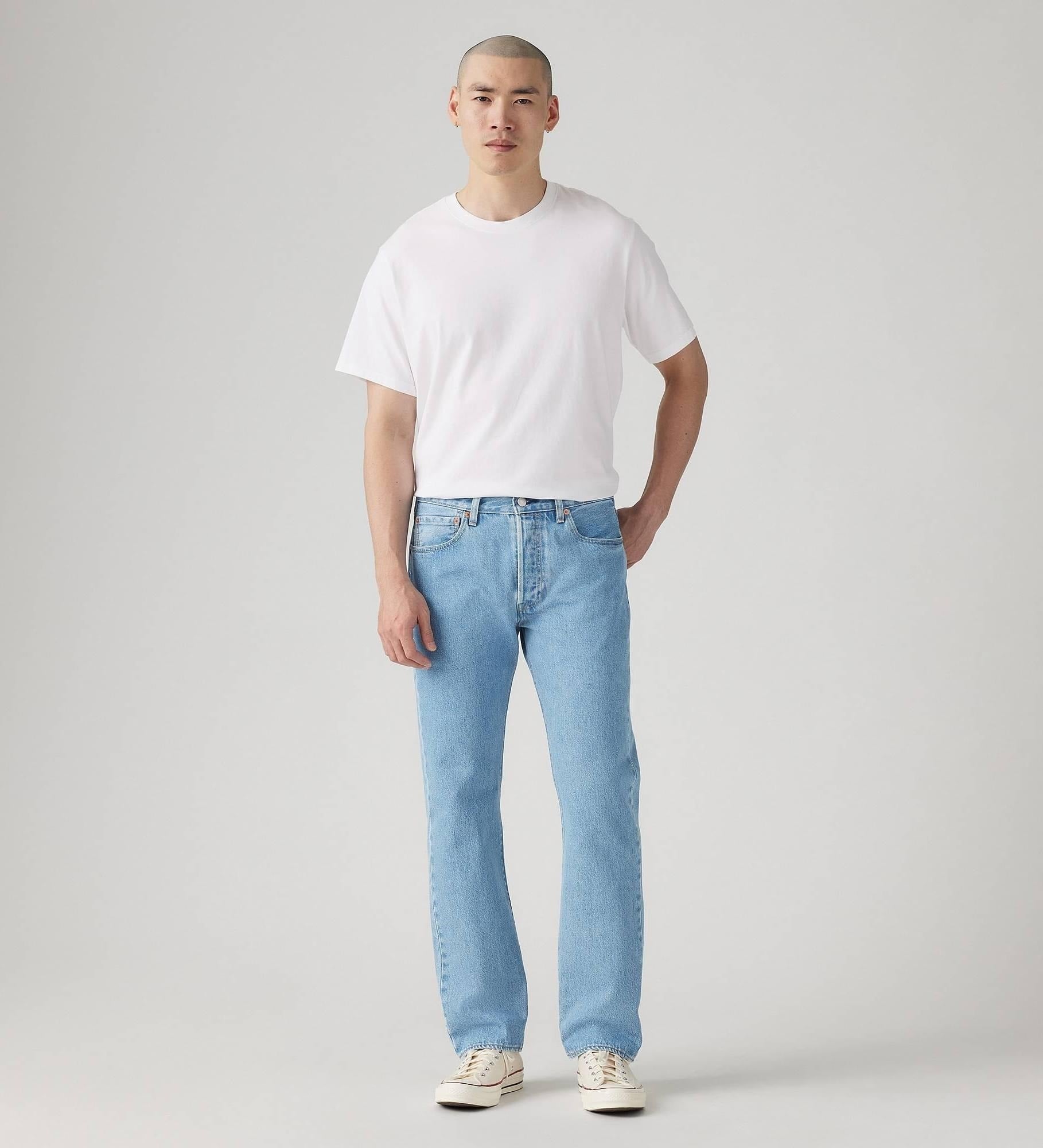Levis Calcas Trousers 00501 3708 Light Wash Light Wash_shot4