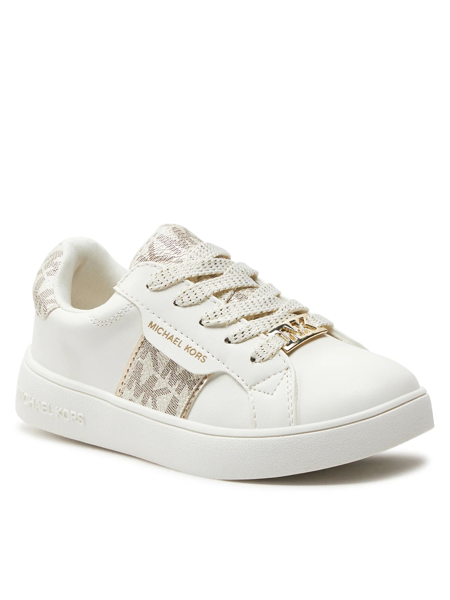 Michael Kors Sapatilhas Sneakers Shoes Jem Maxine Whi Gold Branco Dourado_shot2