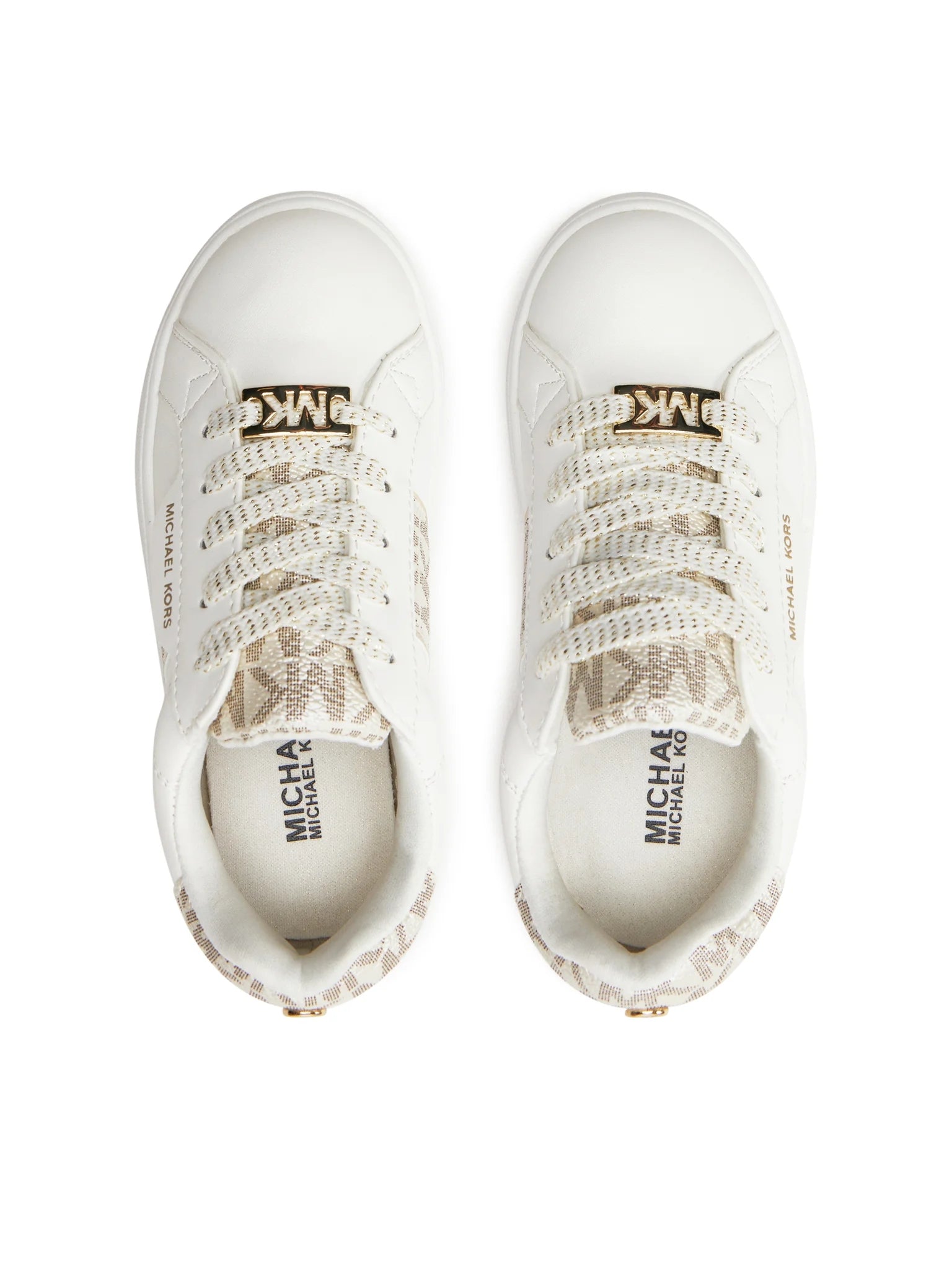 Michael Kors Sapatilhas Sneakers Shoes Jem Maxine Whi Gold Branco Dourado_shot3