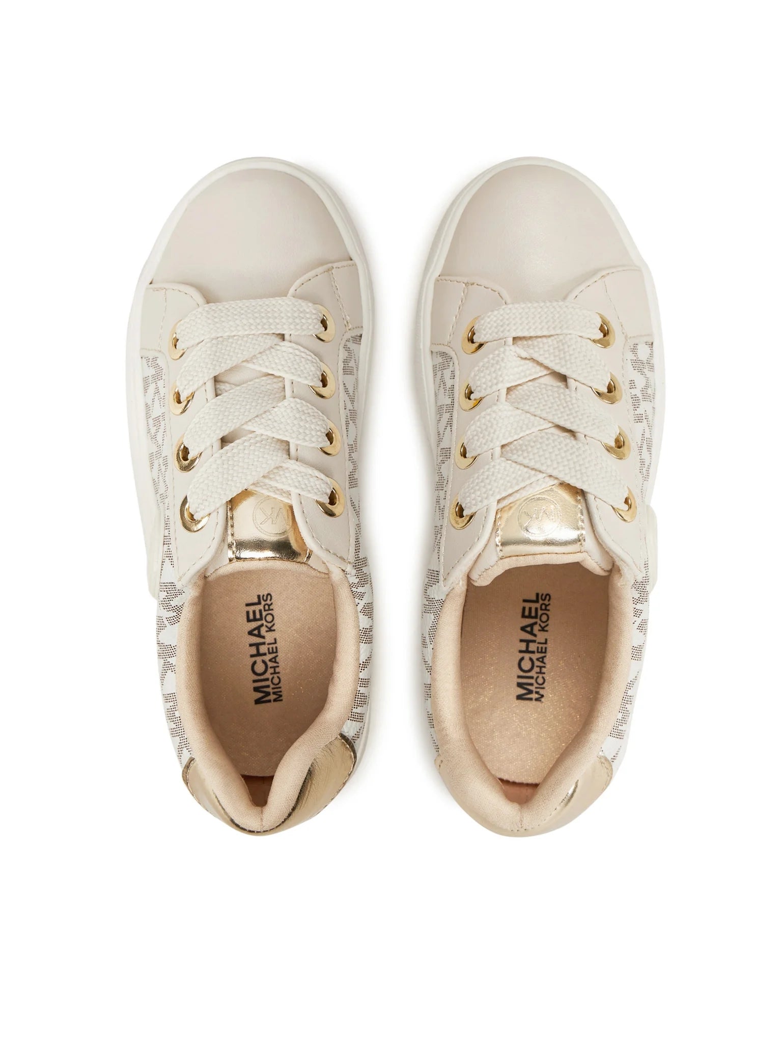 Michael Kors Sapatilhas Sneakers Shoes Jordana Audrey Vanila Gol Vanilla Ouro_shot1