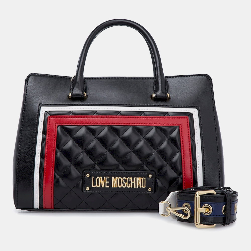 Moschino Bolsa Bag Jc4014pp17 Black Red Preto Vermelho Shot2