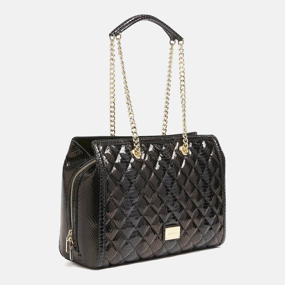 Moschino Bolsa Bag Jc4025pp16 Blk Snake Preto Cobra Shot2