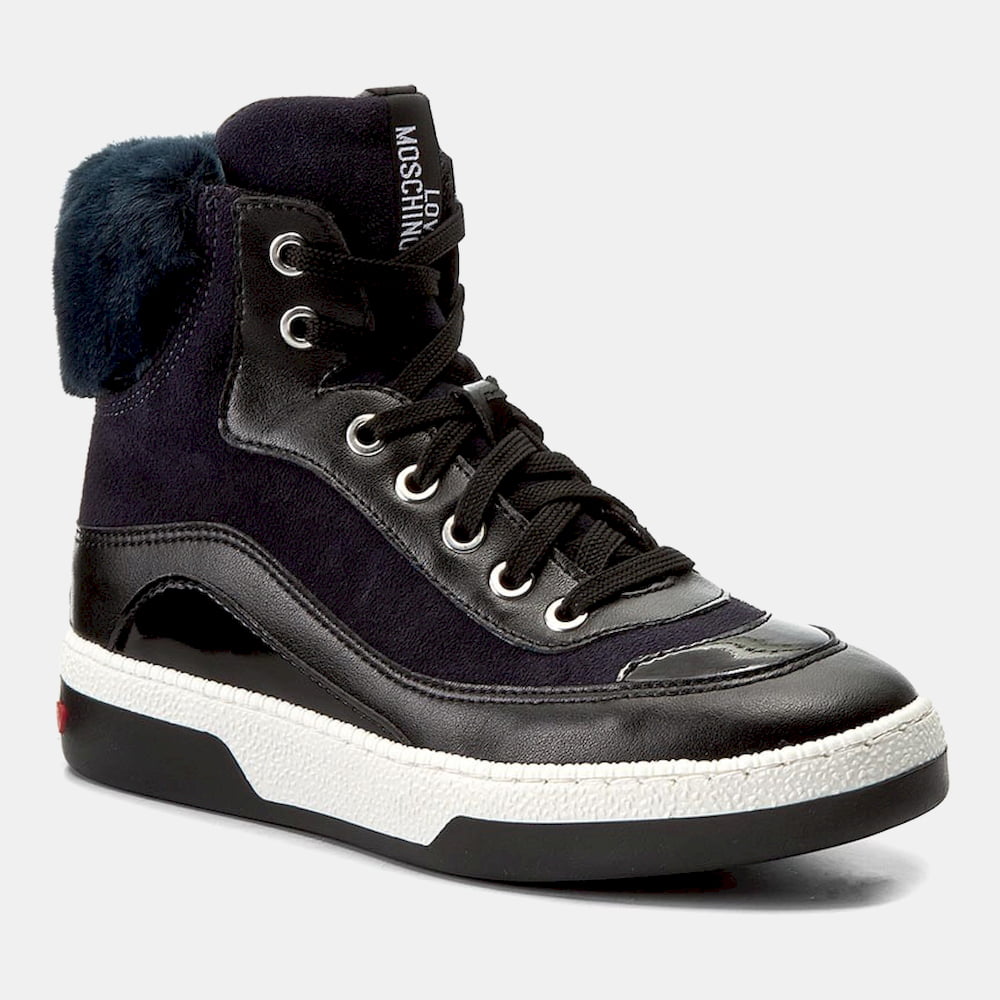Moschino Sapatilhas Bota Sneakers Boots Ja15343 Black Preto Shot14