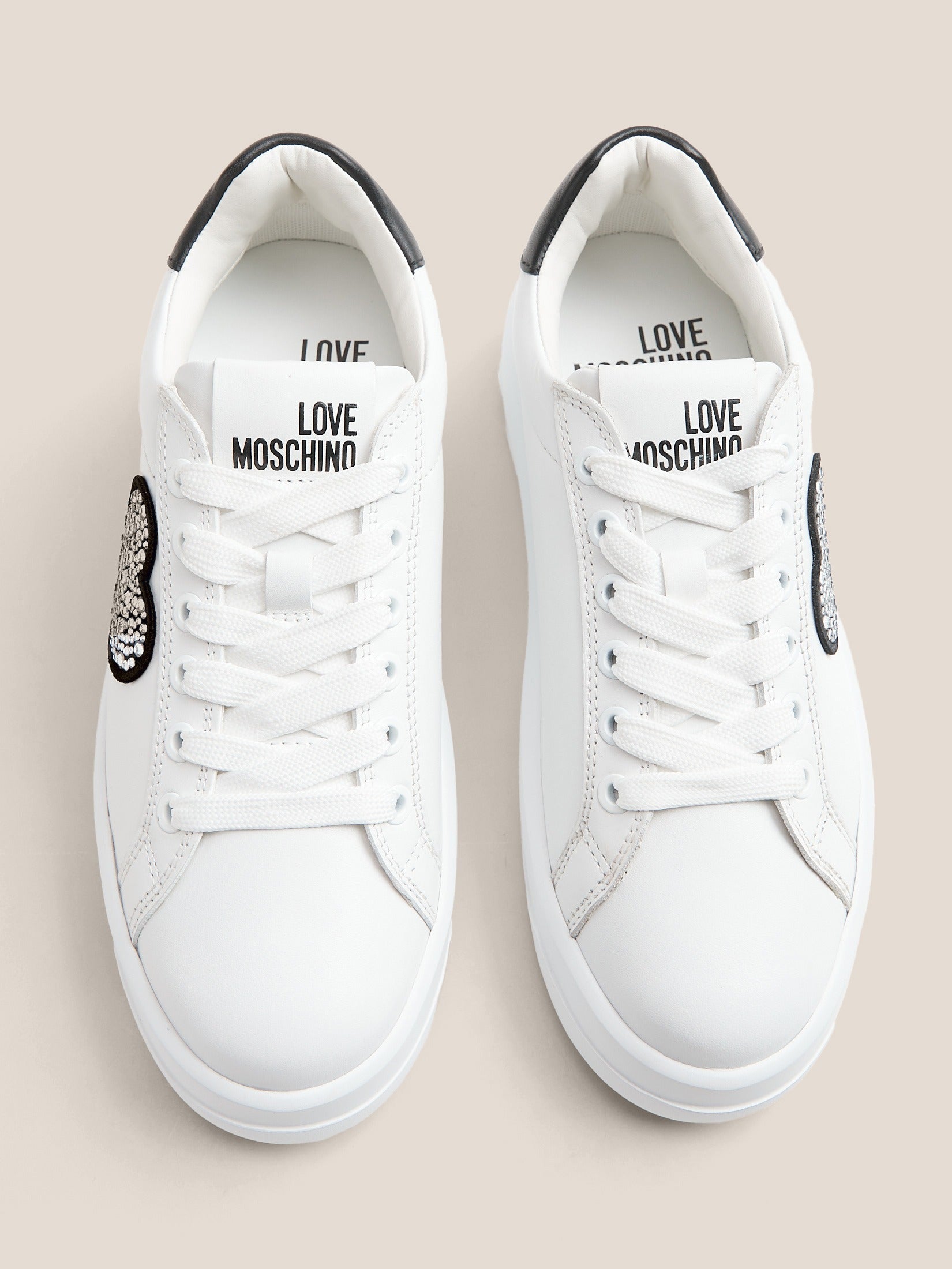 Moschino Sapatilhas Sneakers Shoes Ja15045 Whi Black Branco Preto_shot5