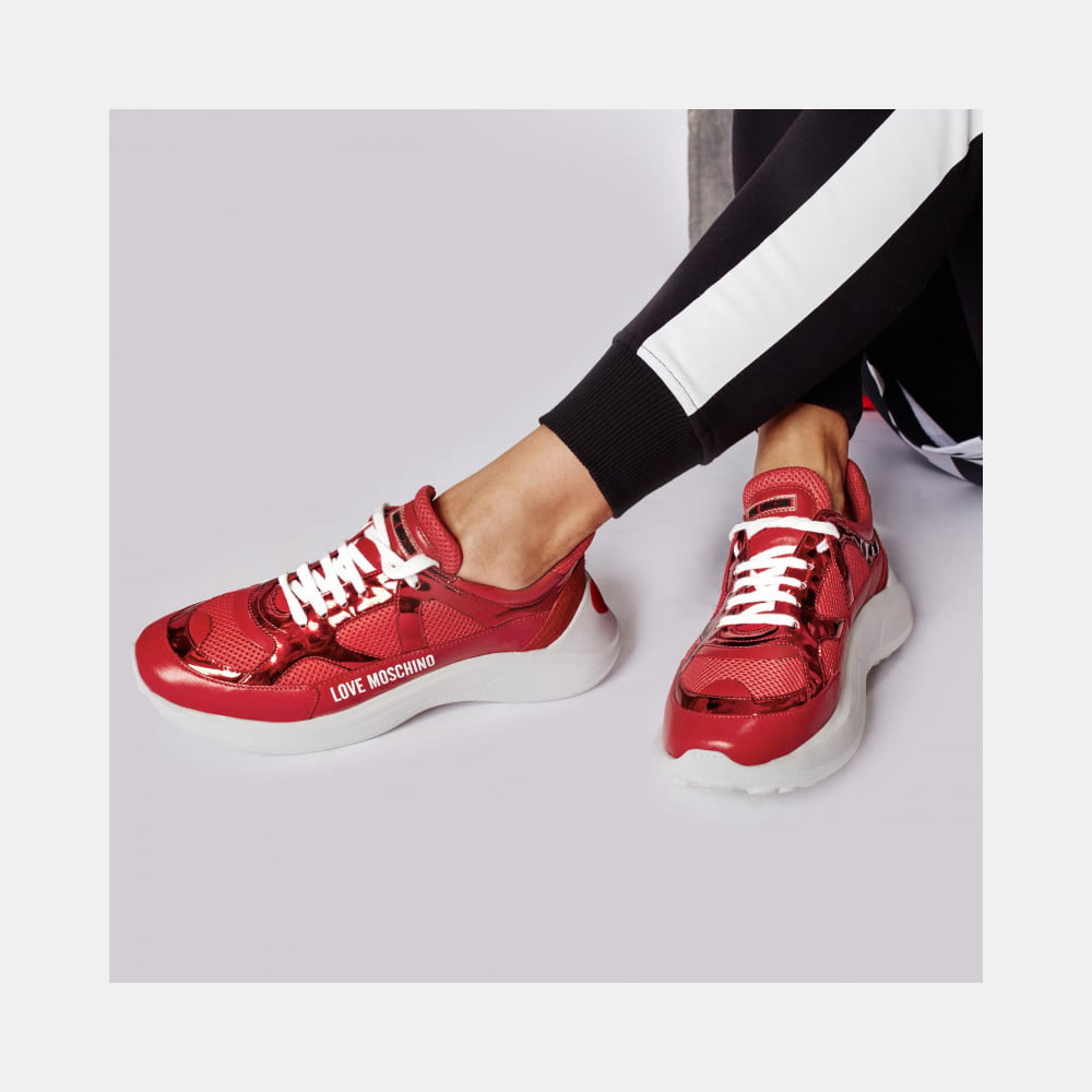 Moschino Sapatilhas Sneakers Shoes Ja15306 Red Vermelho Shot1